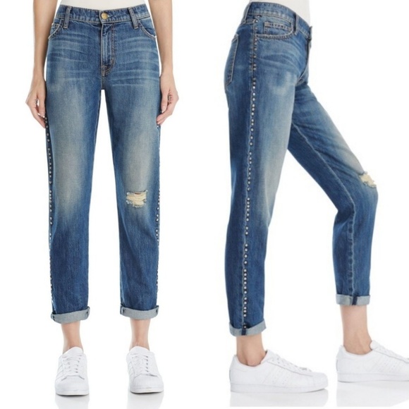 Current/Elliott Denim - Current/Elliot The Fling Studded Boyfriend Jeans